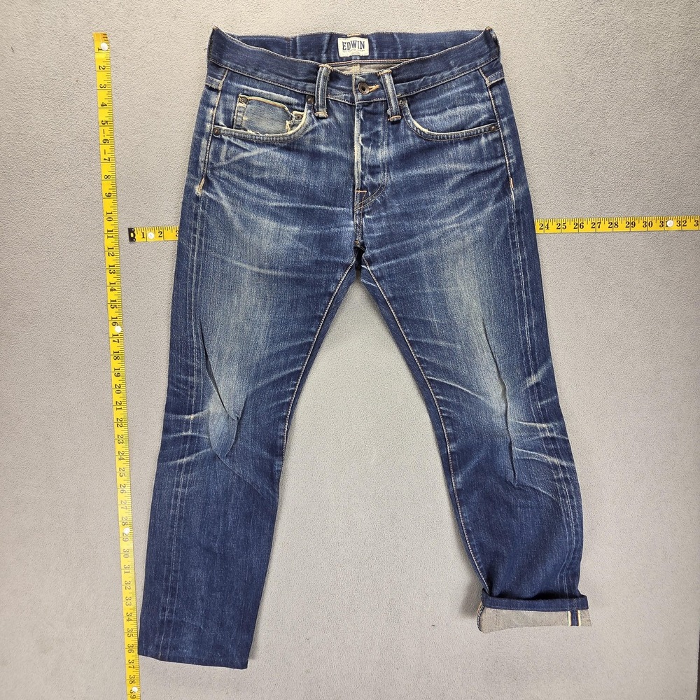 Edwin Jeans Mens Selvedge ED-55 Relaxed Japanese Whiskers Honeycomb Fits 29x28